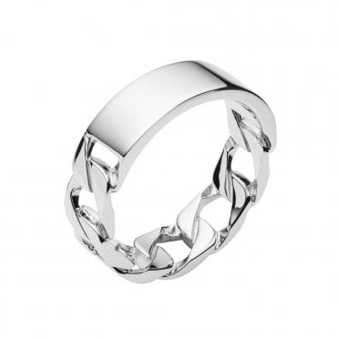 Stainless Steel Curb Chain Ring by Fred Bennett