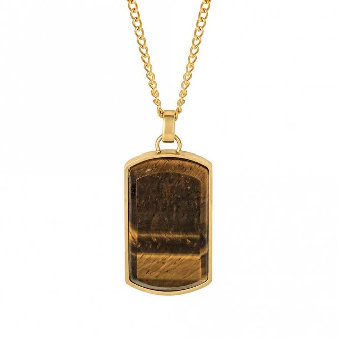 Stainless Steel Gold Plated Dog Tag by Fred Bennet