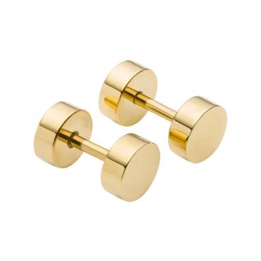 Stainless Steel Gold Plated Earrings by Fred Bennett