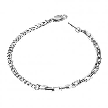 Stainless Steel Mixed Chain Bracelet by Fred Bennett
