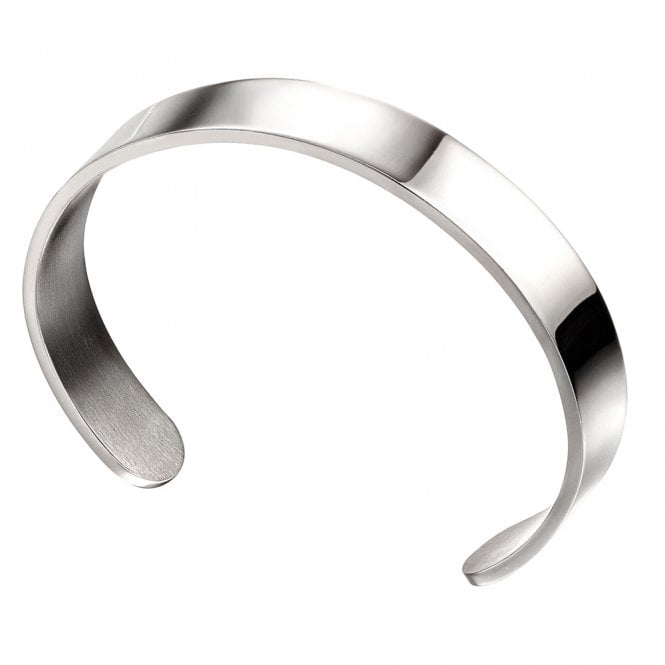 Stainless Steel Plain Cuff Bangle by Fred Bennett
