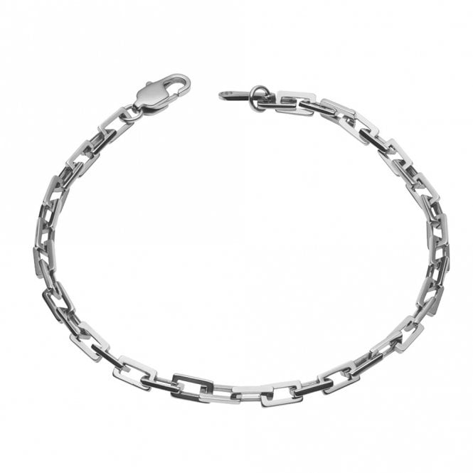 Stainless Steel Rectangle Link Bracelet by Fred Bennett