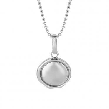 Stainless Steel Round Pendant and Chain by Fred Bennett