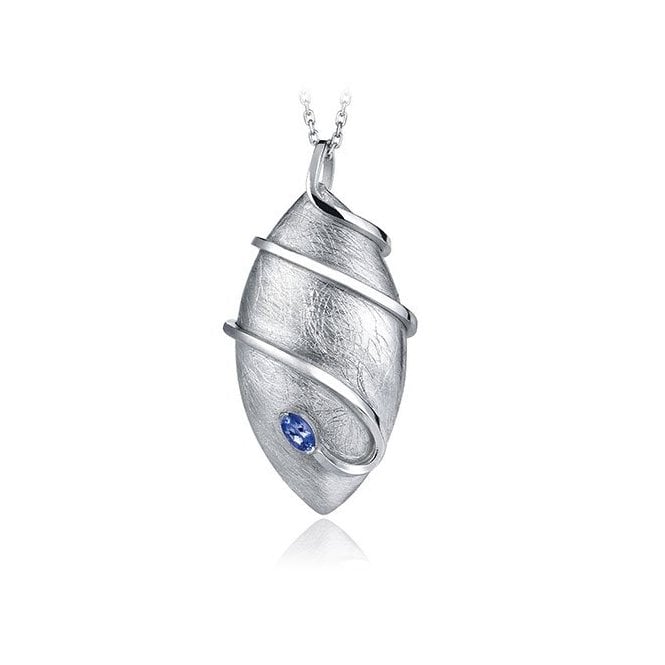 Tanzanite silver pendant