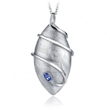 Tanzanite silver pendant