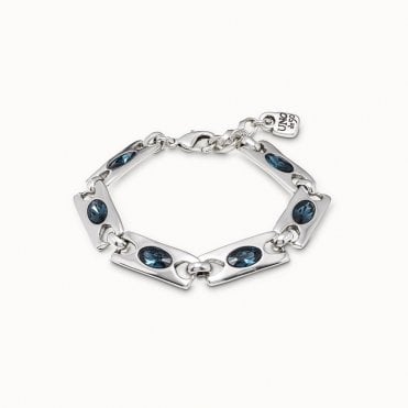 The Queen Blue Crystal Bracelet by Uno de 50