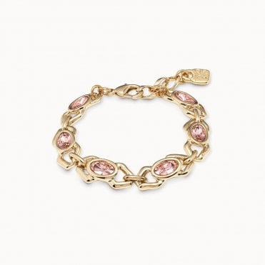 The Queen Salmon Crystal Bracelet by Uno de 50