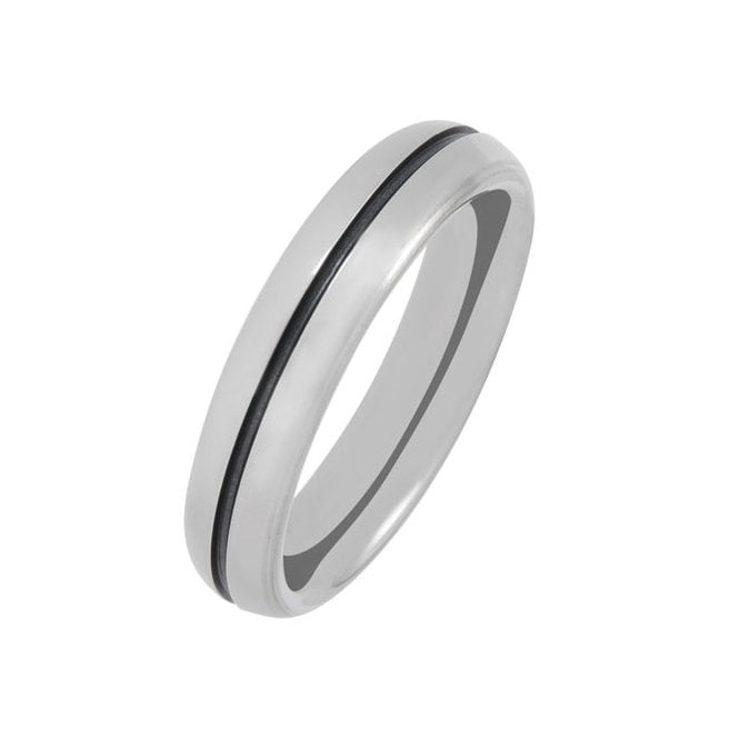 Titanium black groove ring