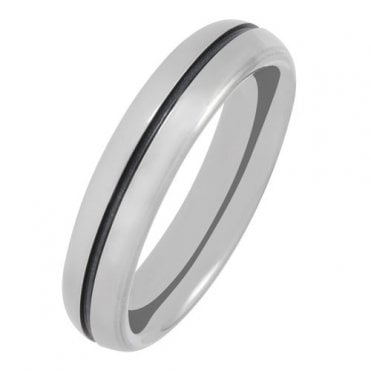 Titanium black groove ring