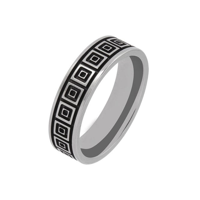 Titanium black square ring