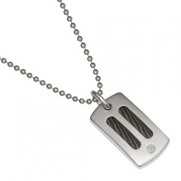 Titanium black wire pendant