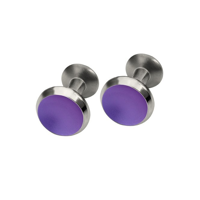 Titanium concave cufflinks