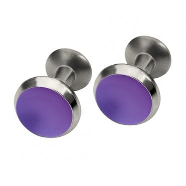 Titanium concave cufflinks