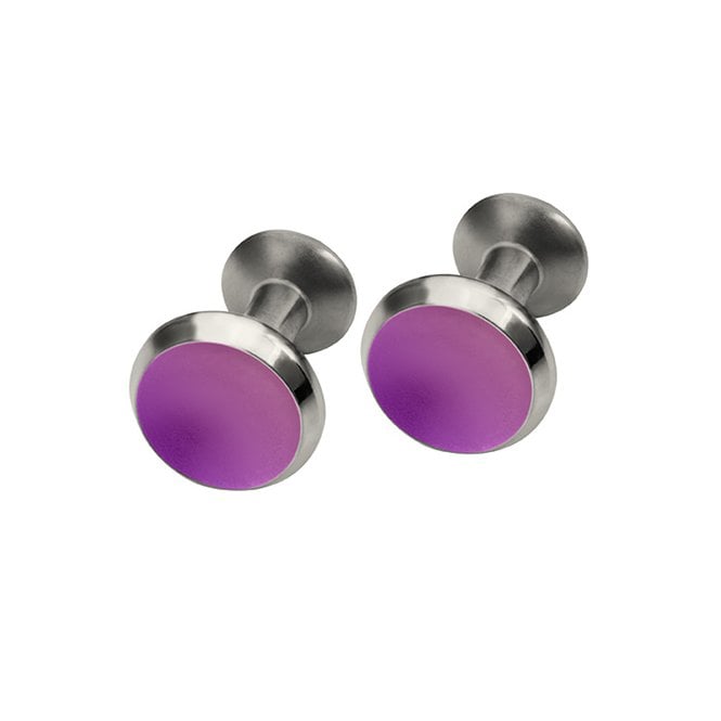 Titanium concave cufflinks