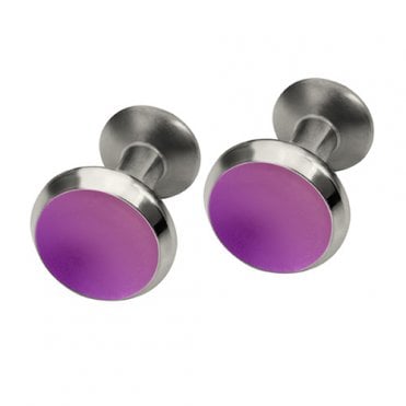 Titanium concave cufflinks