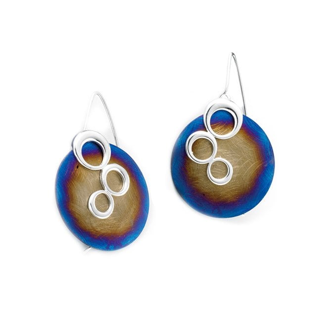 Titanium galaxy earrings