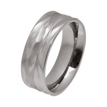 Titanium ripple wave ring