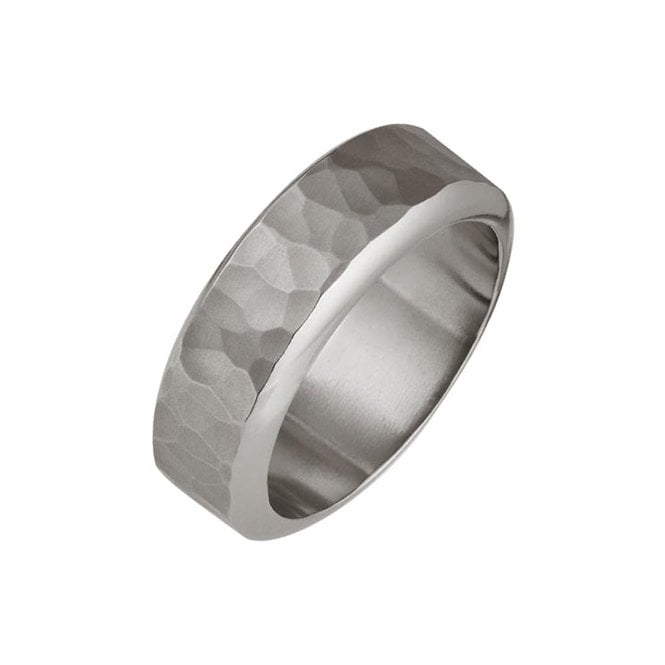 Titanium textured ring