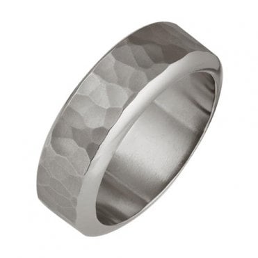 Titanium textured ring