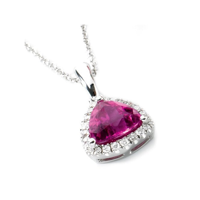 Tourmaline and diamond necklace