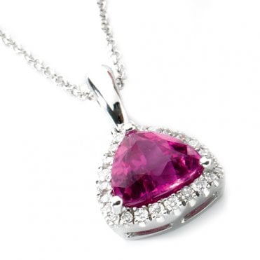 Tourmaline and diamond necklace