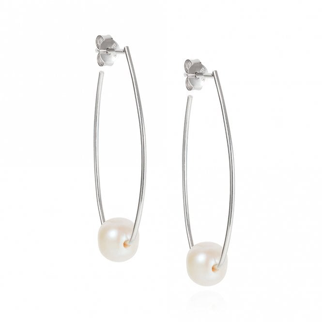 Trapeze Earrings, Silver by Claudia Bradby