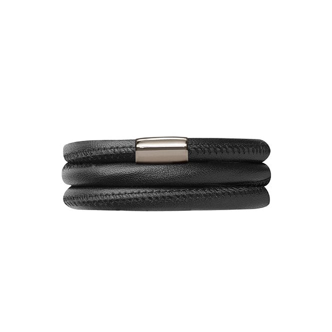 Triple black leather bracelet by Endless