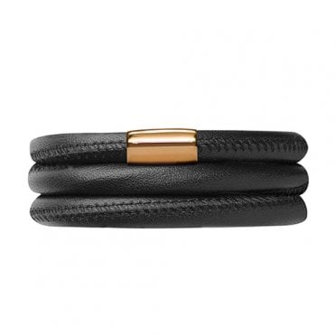 Triple black leather bracelet by Endless
