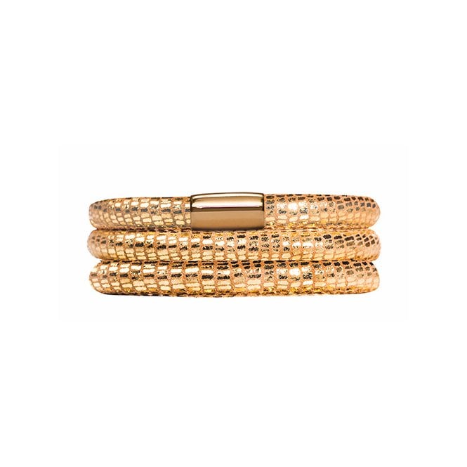 Triple gold reptile JLo bracelet by Endless