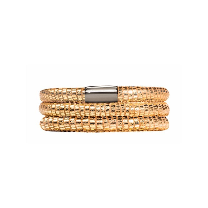 Triple gold reptile JLo bracelet by Endless