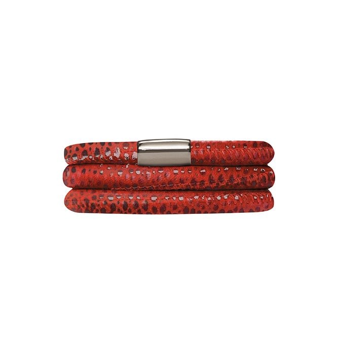 Triple red reptile JLo bracelet by Endless