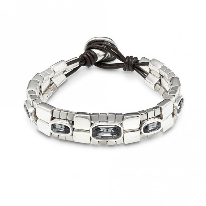 Viper Grey Crystal Bracelet by Uno de 50