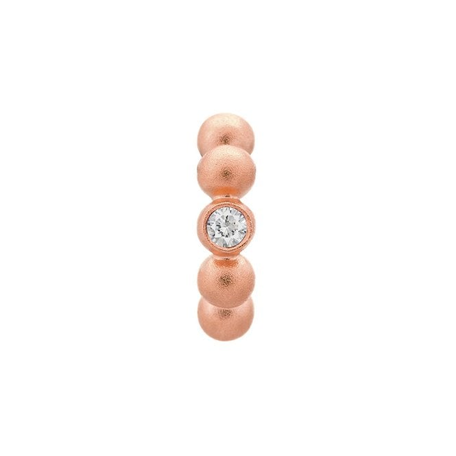 White flashy dot rose gold charm by Endless