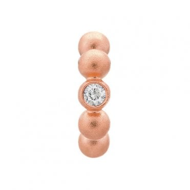 White flashy dot rose gold charm by Endless