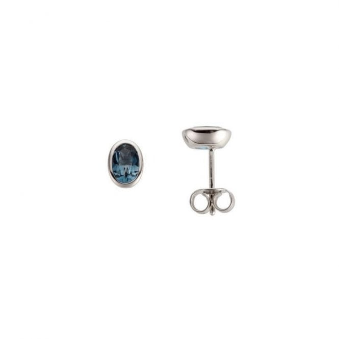 White gold and London blue topaz earrings