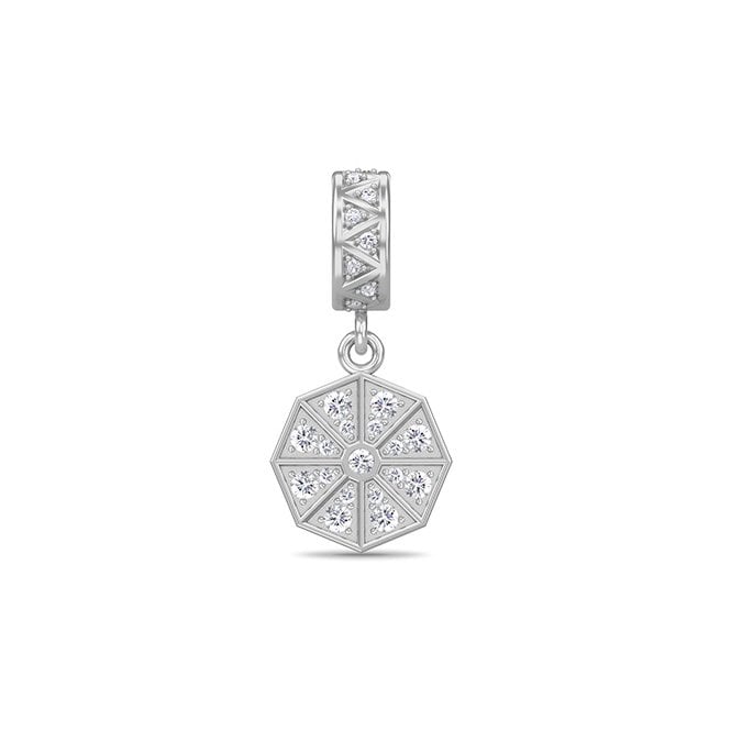 White infinity drop charm by Endless