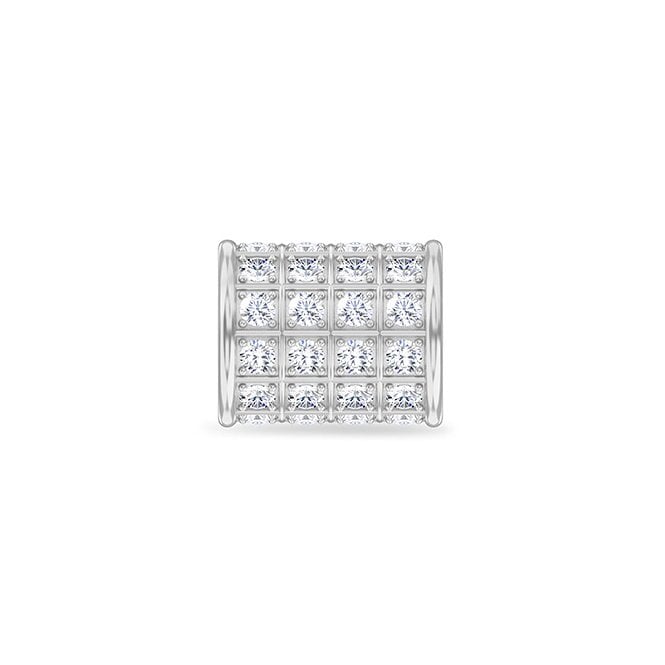 White infinity glow silver charm by Endless