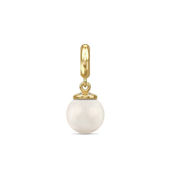 White moon eclipse gold charm by Endless