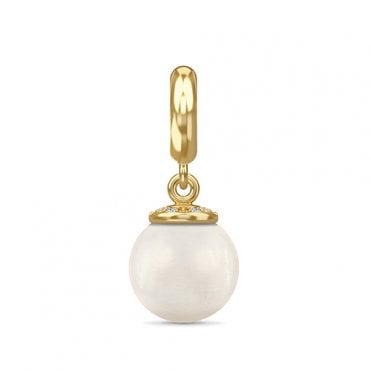 White moon eclipse gold charm by Endless