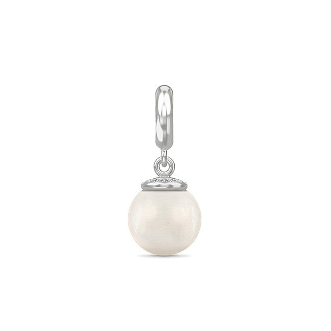 White moon eclipse silver charm by Endless
