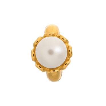 White pearl flower charm by Endless