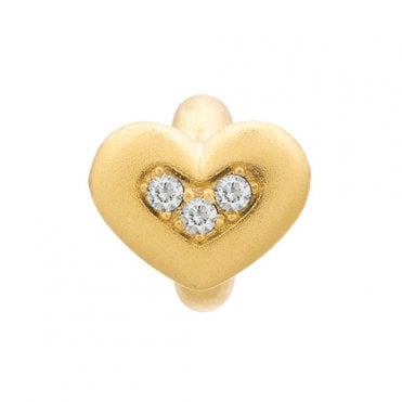 White triple love gold charm by Endless